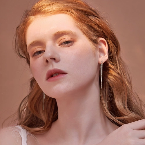 Серьги, небольшие длинные универсальные клипсы, французский стиль, городской стиль