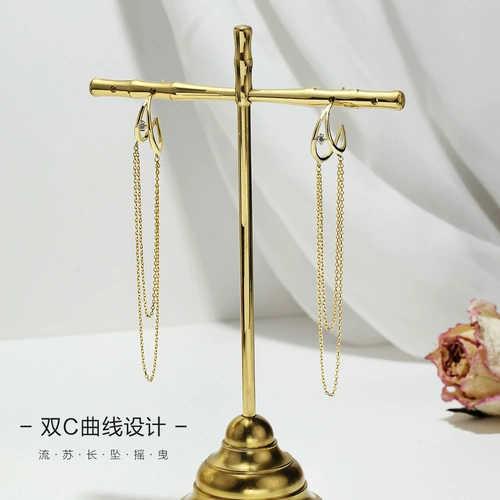 Модные серьги, клипсы с кисточками, серебро 925 пробы, изысканный стиль