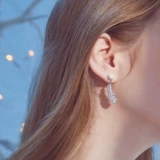 Модные платиновые серьги, искусственные элегантные клипсы из жемчуга, стиль, серебро 925 пробы