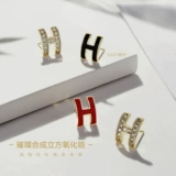 Серьги, модные элегантные клипсы с буквами, серебро 925 пробы, изысканный стиль