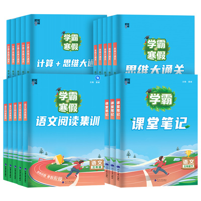 2024学霸的寒假衔接作业小学一二三四五六年级上下册语文课堂笔记阅读集训数学计算思维题大通关人教北师江苏教版同步训练练习册题