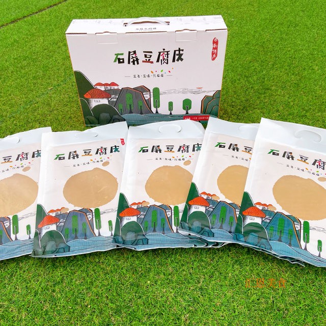Yunnan stone screen tofu leather 200g * 5 bags of special produce dry goods perishable bamboo hot pot cold mixed with authentic stone screen bean product bean skin