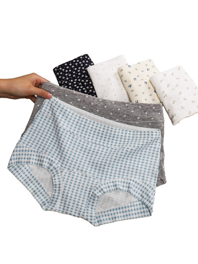 Women's Underwear, Pure Cotton 10A Antibacterial, Extended Crotch, No Pinching, No Chafing, All-Cotton Briefs