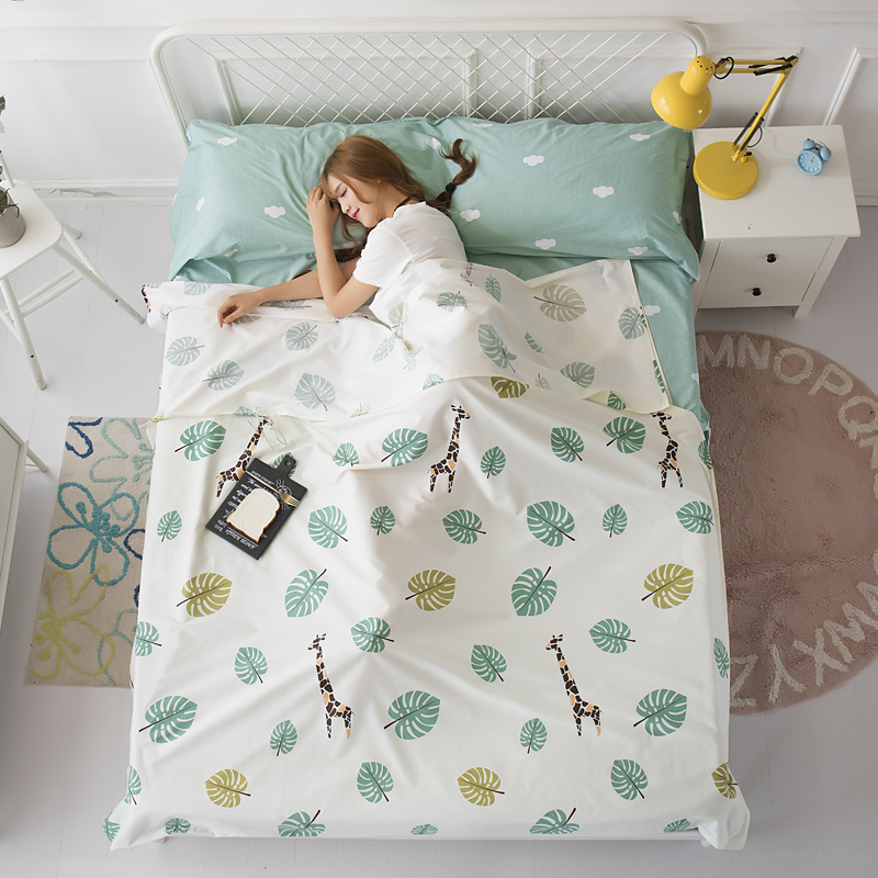 Pure Cotton Travel Hotel Sepal Sleeping Bag For Business Trip Single Double Man Bed Single Portable Guesthouse Indoor Anti-Dirty Quilt Cover