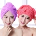 Lau khô mũ tóc phụ nữ lau tóc nhanh khô khăn thấm nước quấn khăn turban mũ tắm dễ thương tóc dài khăn khô tóc - Khăn tắm / áo choàng tắm