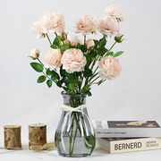 hoa mô phỏng hoa mẫu đơn Bắc Âu hoa tăng bó hoa khô hoa cắm hoa cưới giả sống trang trí phòng cảnh nhựa