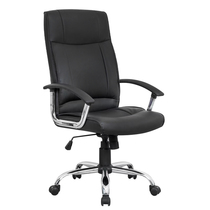 Home comfortable PU computer chair sedentary high backrest work office chair study leather lift rotating boss chair