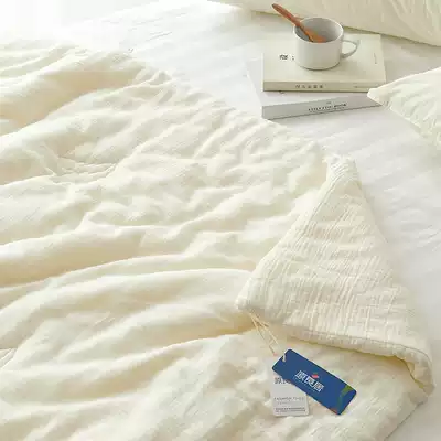Class A soft waxy naked naked cotton double-layer gauze quilt air conditioning by soybean quilt spring quilt core winter washed