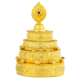 Буддийские храмовые украшения, серебристое золото, наполненное золотом, наполненным золотом, шелковое серебристое серебряное серебристое место, 8см, 8 см.