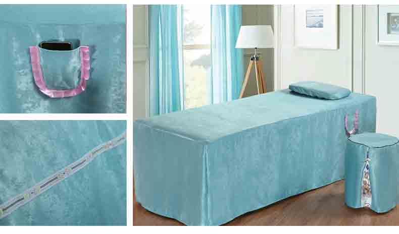 Một gia đình bốn dày bedspread liệu pháp làm đẹp massage massage giường SPA thẩm mỹ viện với lỗ giường tùy chỉnh gói - Trang bị tấm ga spa