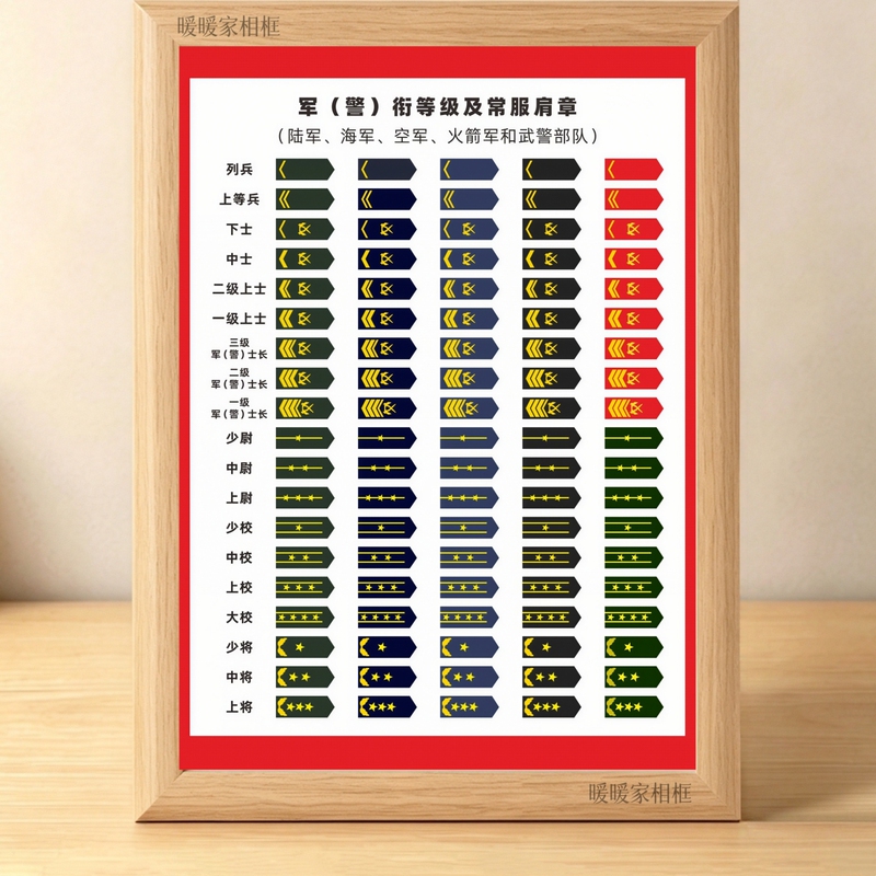 Land, Sea, and Air Force Rank Insignia Picture Frame Display Stand, Military Service Branch Rank, Military Enthusiast Collection, Decorative Desktop Ornament Land, Sea, and Air Force Rank Insignia Picture Frame Display Stand, Military Service Branch Rank, Military Enthusiast Collection, Decorative Desktop Ornament