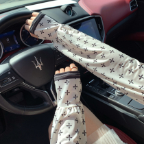Clover sun protection ice sleeves large size loose arm sleeves summer outdoor driving UV protection ice silk sleeves for women