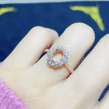 18k gold au750 zirconium ring with moissanite diamond