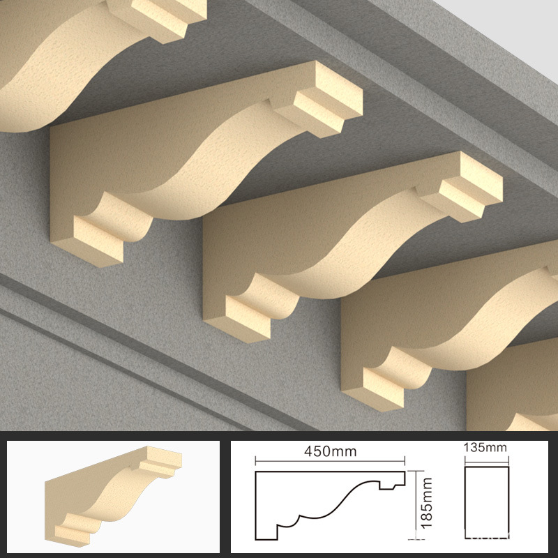 Sanxuan outdoor villa exterior wall eps beam support finished European decorative line grc foam waist line corbel beam drag
