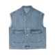 Quần áo phụ nữ Hàn Quốc mua 2021 mùa xuân và mùa thu mới BF gió công cụ denim vest không tay áo ghi lê áo ghi lê lỏng lẻo - Áo vest