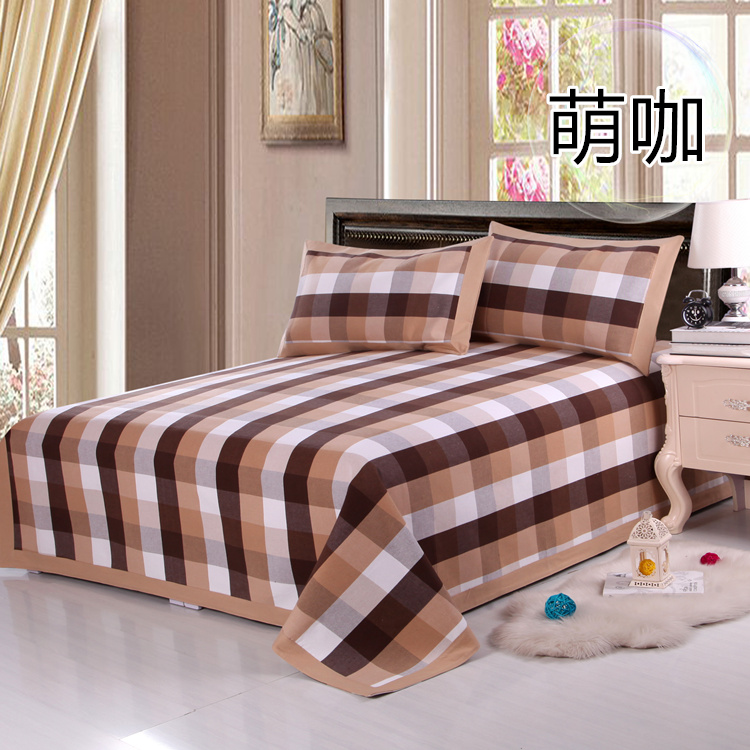 Cũ vải thô dày chải tinh khiết cotton toàn bộ dày dày giường vải ba mảnh gấp duy nhất đôi mùa hè mat