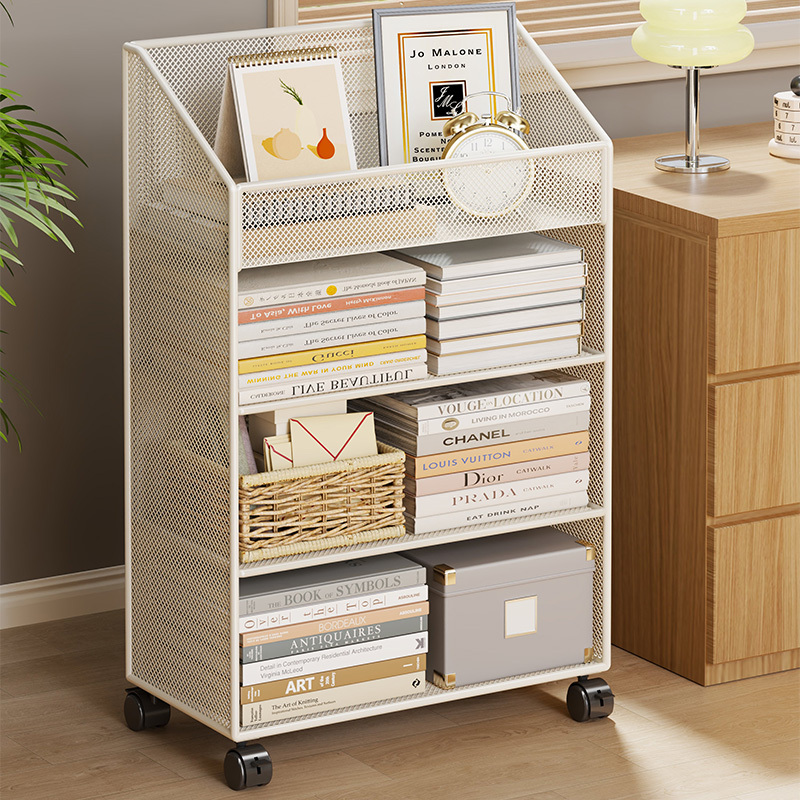 Bookshelf Floor-Standing Storage Rack Removable Book Storage Rack Next to the Desk Simple Office Multi-Layer Bookcase