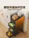 Kitchen Basket Storage Rack, Household Floor-Standing Movable Multi-Layer Cabinet, Multi-Functional Fruit and Vegetable Storage Basket