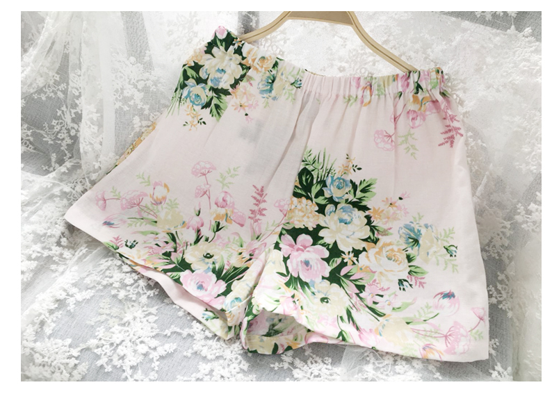 Mô hình mùa hè mô hình Nhật Bản nhiều màu bông gạc mỏng hai lớp gạc quần short nhà quần pajama quần quần nam