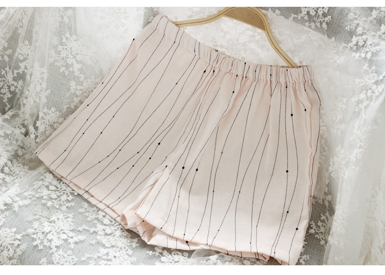 Mô hình mùa hè mô hình Nhật Bản nhiều màu bông gạc mỏng hai lớp gạc quần short nhà quần pajama quần quần nam