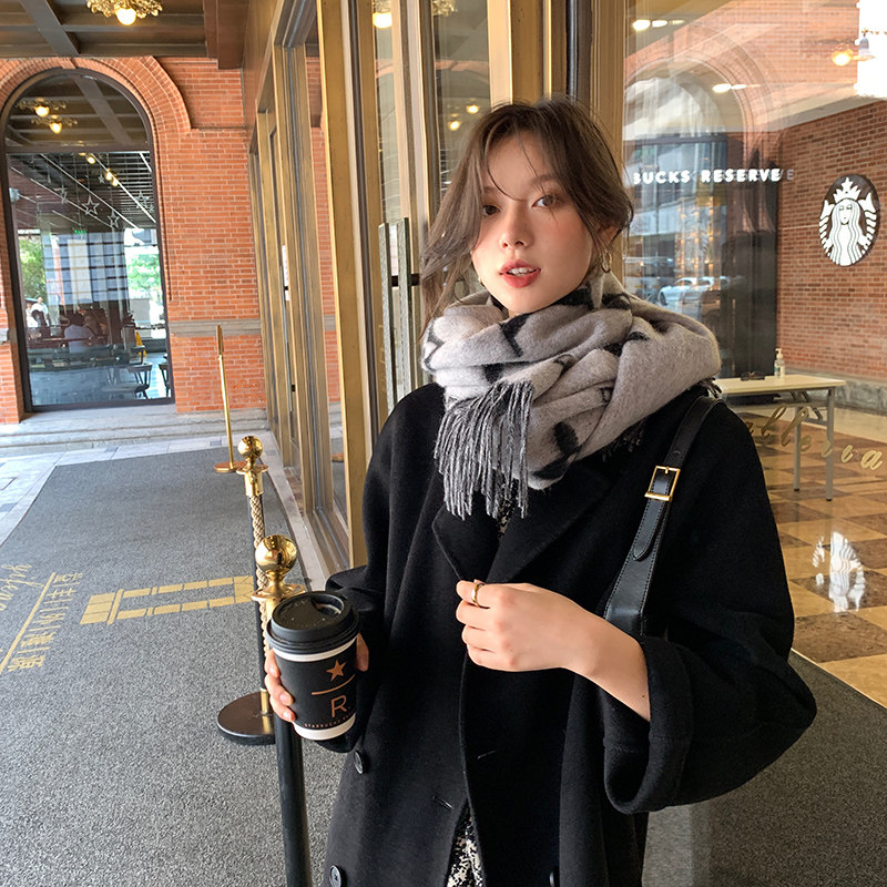 Classic Lazy 2021 Autumn Winter Korean Version Double Sided Cashmere Big Coat Woman Medium Long Version Loose double-row buttoned fur coat