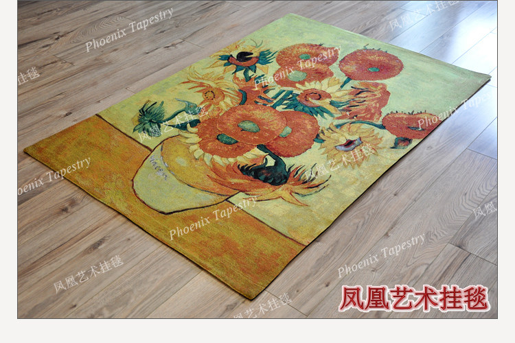 Гобелен 凤凰艺术挂毯 梵高名画欧式提花壁毯 古典ins大挂布客厅卧室背景 Phoenix Art tapestries
