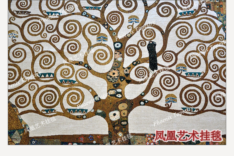 Гобелен 凤凰艺术挂毯 欧式提花壁毯 北欧ins风抽象挂布 克里姆特生命之树 Phoenix Art tapestries