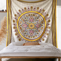  India imported pure cotton handmade hanging cloth sunflower mandala ins yoga background bedside ethnic style tapestry