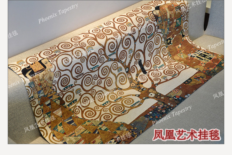 Гобелен 凤凰艺术挂毯 欧式提花壁毯 北欧ins风抽象挂布 克里姆特生命之树 Phoenix Art tapestries