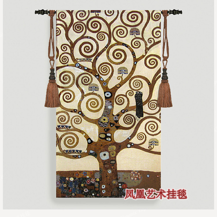 Гобелен 凤凰艺术挂毯 欧式提花壁毯 北欧ins风抽象挂布 克里姆特生命之树 Phoenix Art tapestries