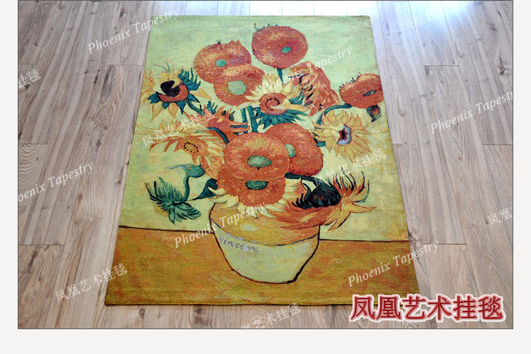 Гобелен 凤凰艺术挂毯 梵高名画欧式提花壁毯 古典ins大挂布客厅卧室背景 Phoenix Art tapestries