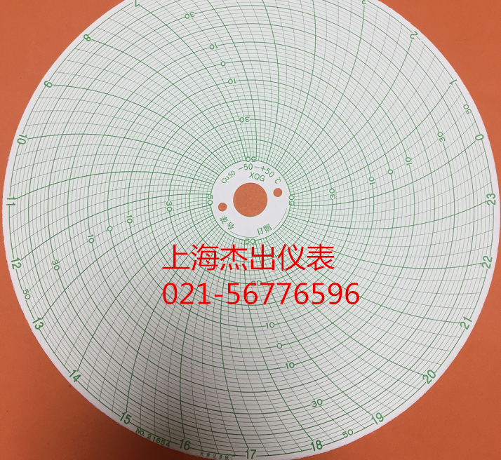 XQG in disc heat treatment temperature meter recording paper PT100 CU -50-50 ° C 2 1 6 5 4 21675