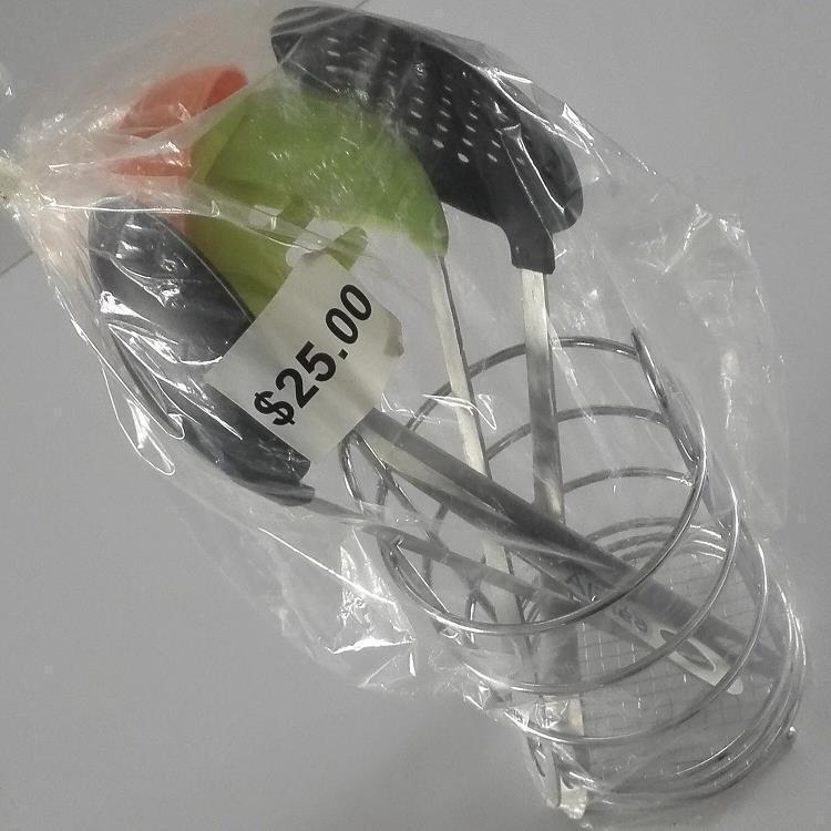 Food grade nylon stainless steel non-stick pan Scoop Spoon Soup Spoon Stir-fry nylon shovel Kitchenware Cover Set 6 pieces