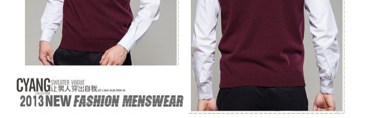 Áo len mùa thu đông trung niên cha mặc áo vest không tay đan áo len 100% len nam áo len nam cổ lọ hàn quốc