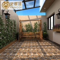 Antique brick Balcony brick Outdoor courtyard Vintage parquet non-slip balcony tile 400 Garden terrace Garage floor tile