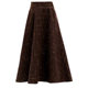 2023 New A-Line Skirt Long Skirt Women's Autumn and Winter Long Fat mm Woolen High Waist Large Size Plaid Large Size Skirt