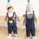 Quần denim bé gái 2018 thu đông 2018 mặc bé gái bé trai treo quần trẻ em ra quần dày