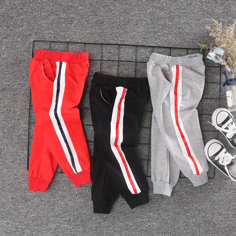 19 boys baby autumn spring clothes girls single pants children denim cotton open trousers 1-2-3 years old casual pants