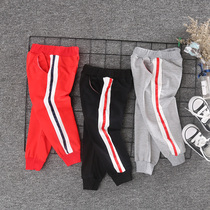 19 boys baby autumn spring clothes girls single pants children denim cotton open trousers 1-2-3 years old casual pants