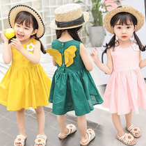 2019 summer new Korean version of baby girls wings dress vest skirt childrens princess suspender skirt tide