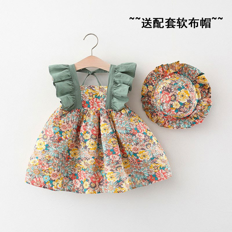Off-Season Clearance 2026 Summer New Baby Dress Cotton Girls' Tank Dress Korean Style Infant Princess Dress