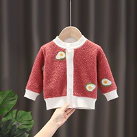 Бархатный красный кардиган
