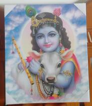 New Indian Idol high imitation oil print portrait Krishna Shiva five holy body elephant nose God of Wealth
