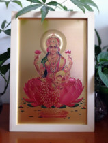 Indian God Buddha auspicious goddess Miao Yin Tien Shiva Indian three gods lucky goddess gold foil painting 30 * 20cm