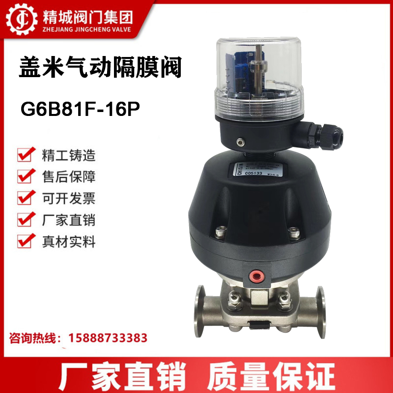 316L Gammy Pneumatic Diagnostic Valve Stainless Steel Sanitary Grade Pneumatic Valve DN15 20 25 32 40 50