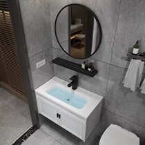 Meisen bathroom cabinet Intelligent wall cabinet Narrow side long space aluminum small apartment bathroom wash basin Balcony wash basin