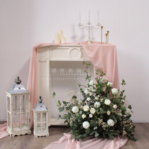 Simulation Rose Hydrangea Road lead wedding wedding road flower decoration fireplace decoration flower photography decoration props