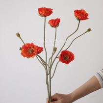 Emulation Flower iceberg Yu Beauty Poppy Flowers swing pieces Living room Restaurant Bedroom Fake Flowers bouquet Flowers Bouquet Table Pendulum Flowers