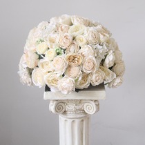 Simulation Rose Composition Floral Wedding Decoration Flower Road Citation Table Flower Background Decoration Pendulum photography Filming Props