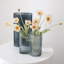 Yu Beauty Emulation Flower Small Poppy Spring Color Fresh Flower Art Suit Glass Bottle Decoration Pendulum room Bedroom Flower Bouquet